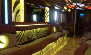 Limo Bus With Bathroom interior